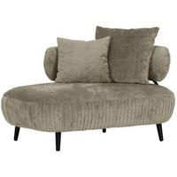 RÉCAMIERE in Chenille Taupe  - Taupe/Schwarz, Design, Holz/Textil (170/85/110cm) - Landscape