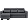 ECKSOFA in Webstoff Anthrazit  179/240 cm  - Anthrazit/Schwarz, Design, Kunststoff/Textil (179/240cm) - Carryhome