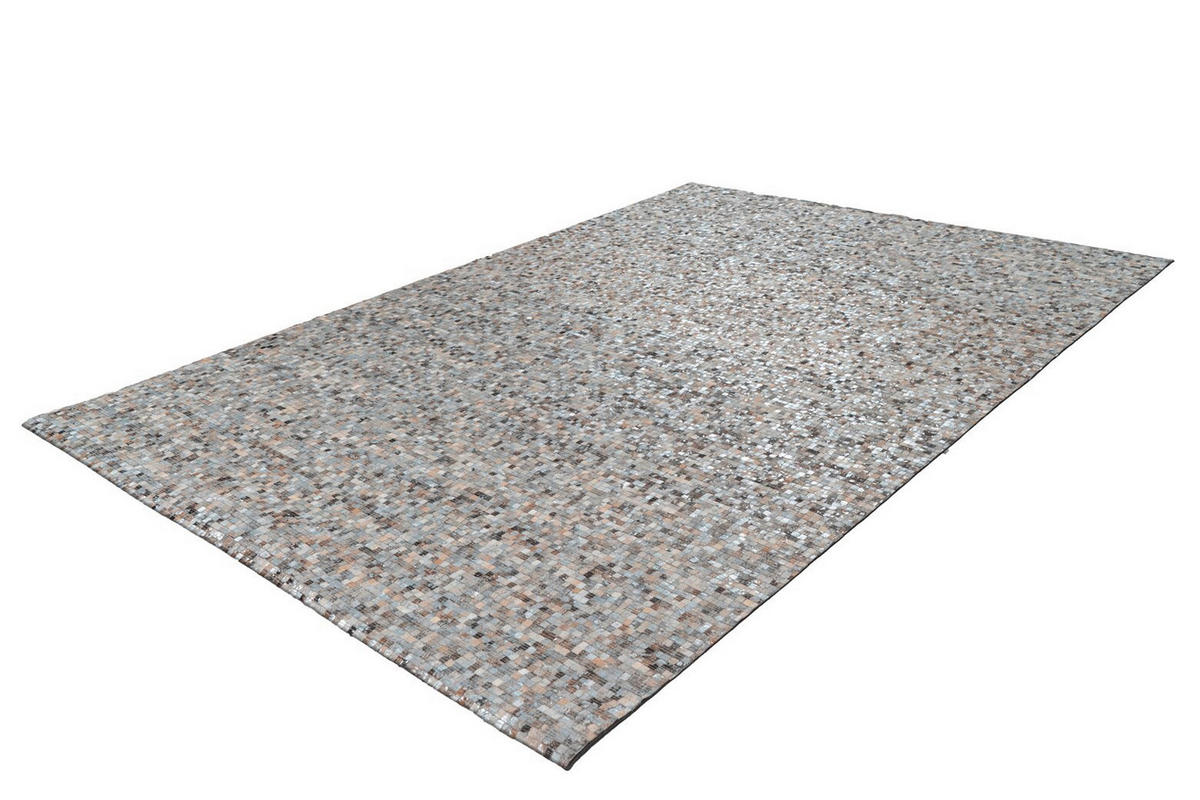 FLACHWEBETEPPICH 120/170 cm Finish 125 Grau / Silber Grau, Silberfarben  - Silberfarben/Grau, Basics, Leder/Textil (120/170cm) - Novel
