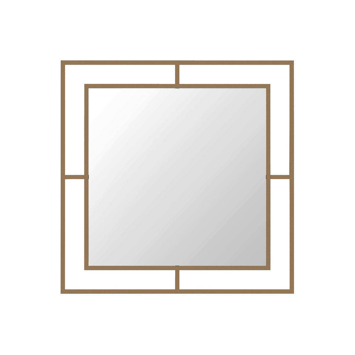 SPIEGEL 58/58/2 cm  - Goldfarben, Design, Metall (58/58/2cm) - Livetastic