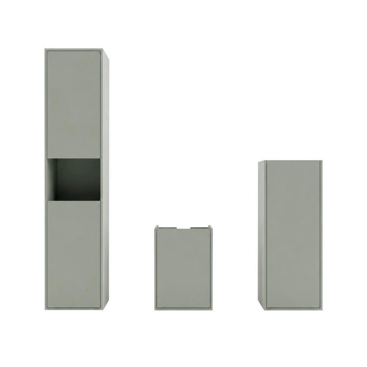 WASCHBECKENUNTERSCHRANK 42/62/35 cm  - Schilfgrün/Schwarz, Trend, Holzwerkstoff/Kunststoff (42/62/35cm) - MID.YOU