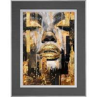 METALLBILD 50,7/65,7 cm  - Silberfarben/Multicolor, Design, Holzwerkstoff/Metall (50,7/65,7cm) - Monee