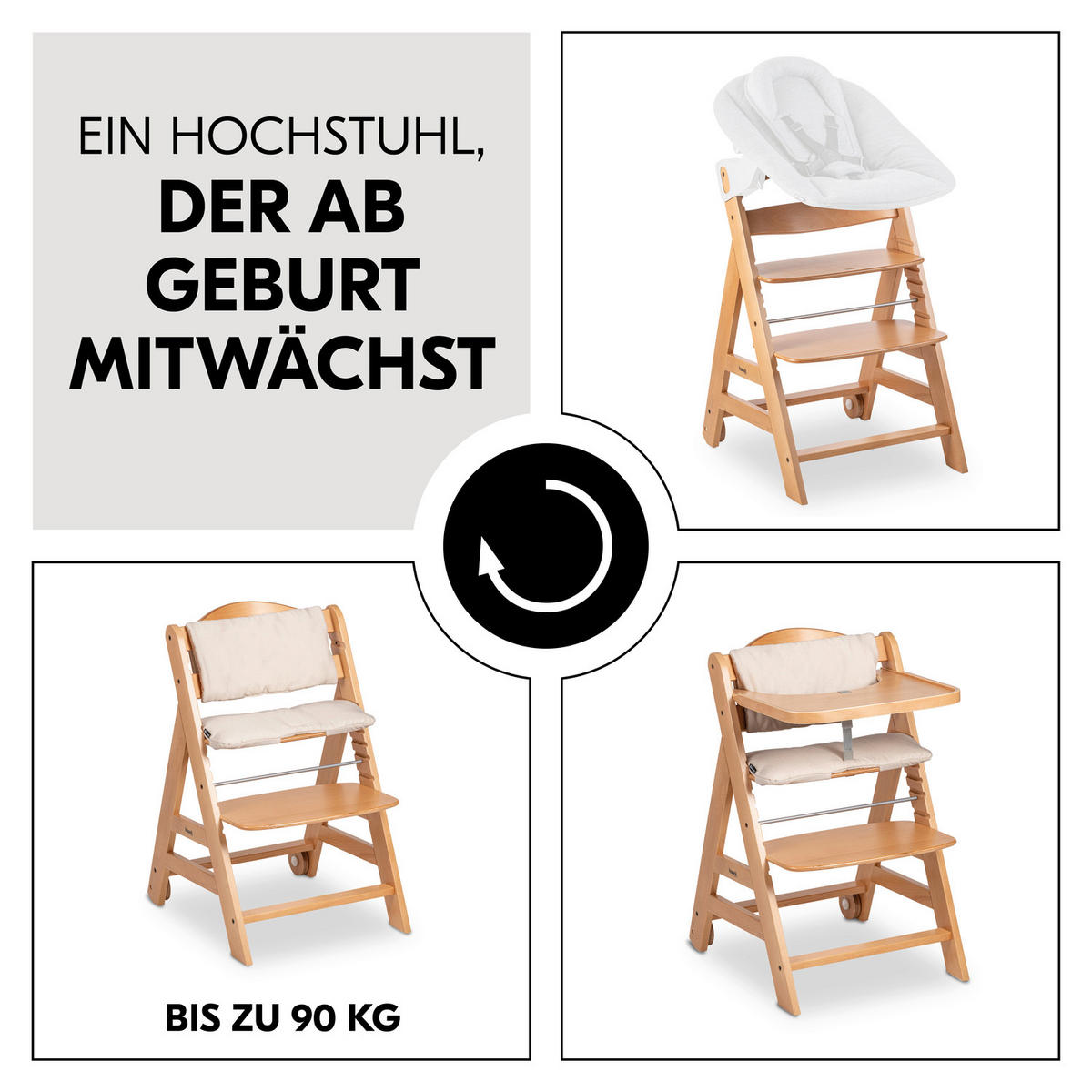 HOCHSTUHL BETA+ Buchefarben Natural  - Buchefarben, Basics, Holz (48/79/58cm) - Hauck