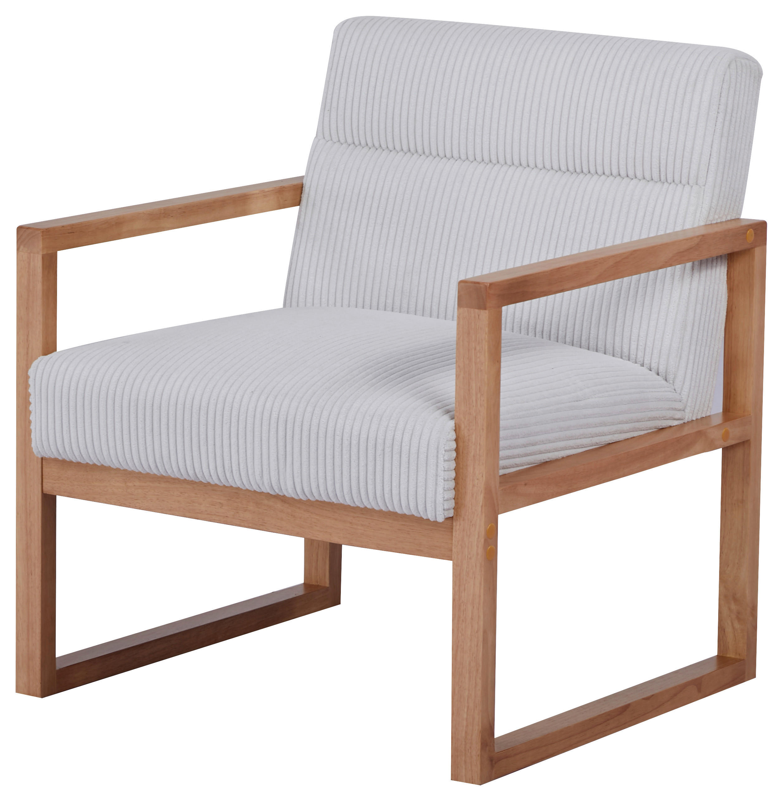 SESSEL in Cord Beige  - Beige/Naturfarben, Design, Holz/Textil (65/76/65cm) - Ti'me