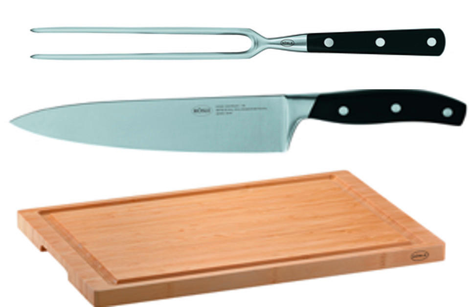 TRANCHIERSET   - Schwarz, Basics, Holz/Metall (40/33.5/3.5cm) - Rösle