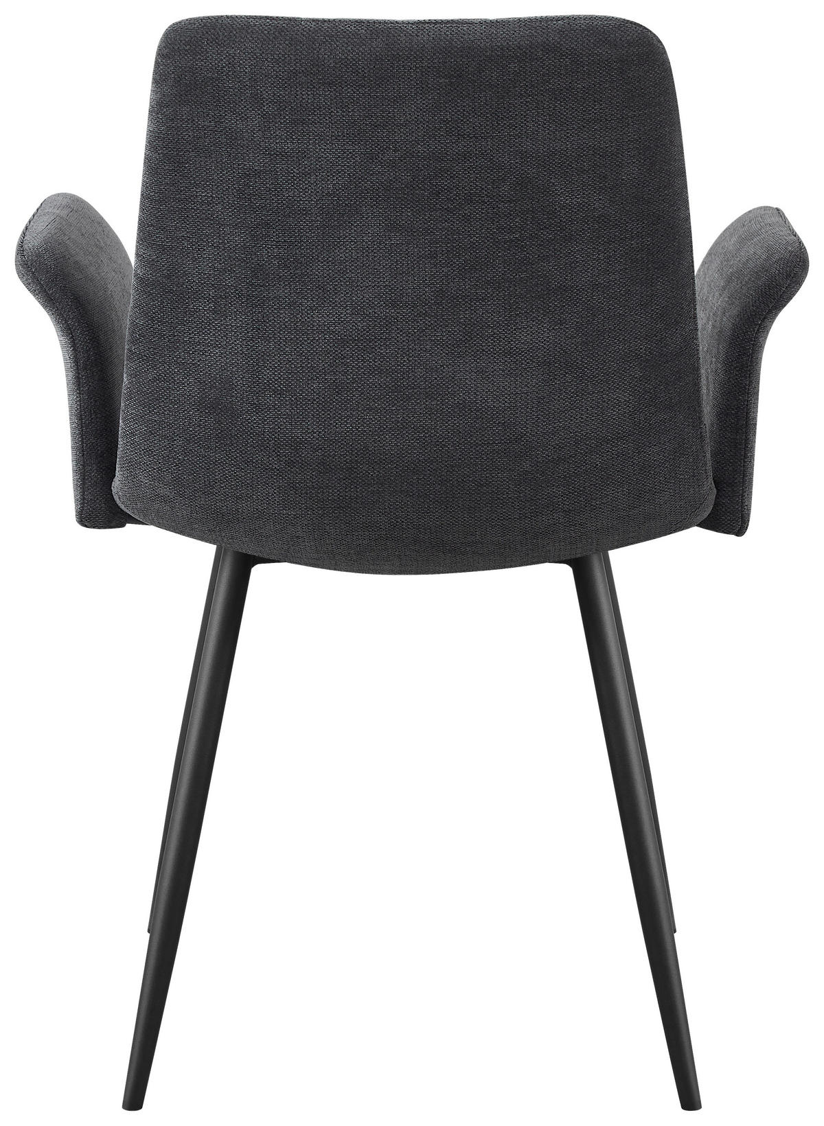 ARMLEHNSTUHL   Webstoff  - Dunkelgrau/Schwarz, Design, Textil/Metall (61/87/55cm) - Ti'me