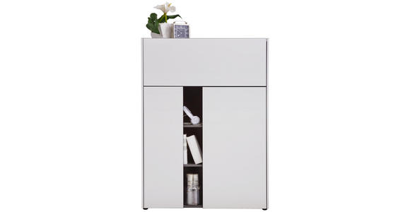 SEKRETÄR Graphitfarben, Weiß - Graphitfarben/Schwarz, Design, Kunststoff (103/141/42cm) - Voleo