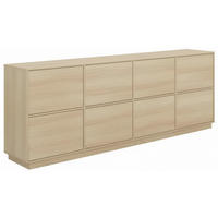 ŠIROKA KOMODA, barve hrasta  - barve hrasta, Design, leseni material (220,5/82,5/41,5cm) - MID.YOU