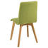 STUHL Webstoff Eichefarben, Hellgrün - Eichefarben/Hellgrün, LIFESTYLE, Holz/Textil (42/90/43cm) - Carryhome
