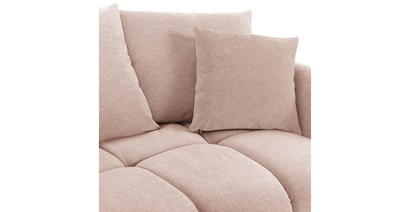 BIGSOFA in Flachgewebe Rosa  - Schwarz/Rosa, KONVENTIONELL, Holz/Textil (290/78/115cm) - Carryhome