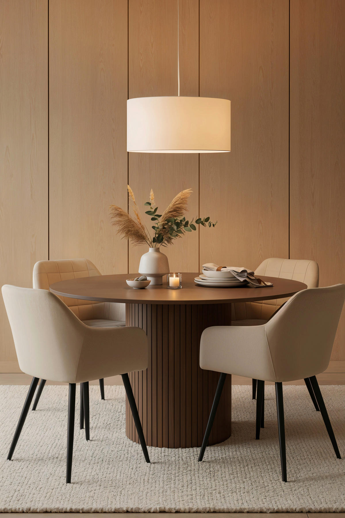 ESSTISCH in Metall, Holzwerkstoff 120/120/75 cm  - Walnussfarben, Design, Holzwerkstoff/Metall (120/120/75cm) - Livetastic