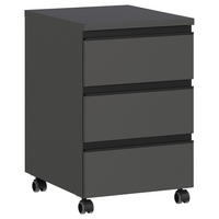 ROLLCONTAINER Graphitfarben  - Graphitfarben/Schwarz, MODERN, Holzwerkstoff/Kunststoff (40/63/50cm) - Germania