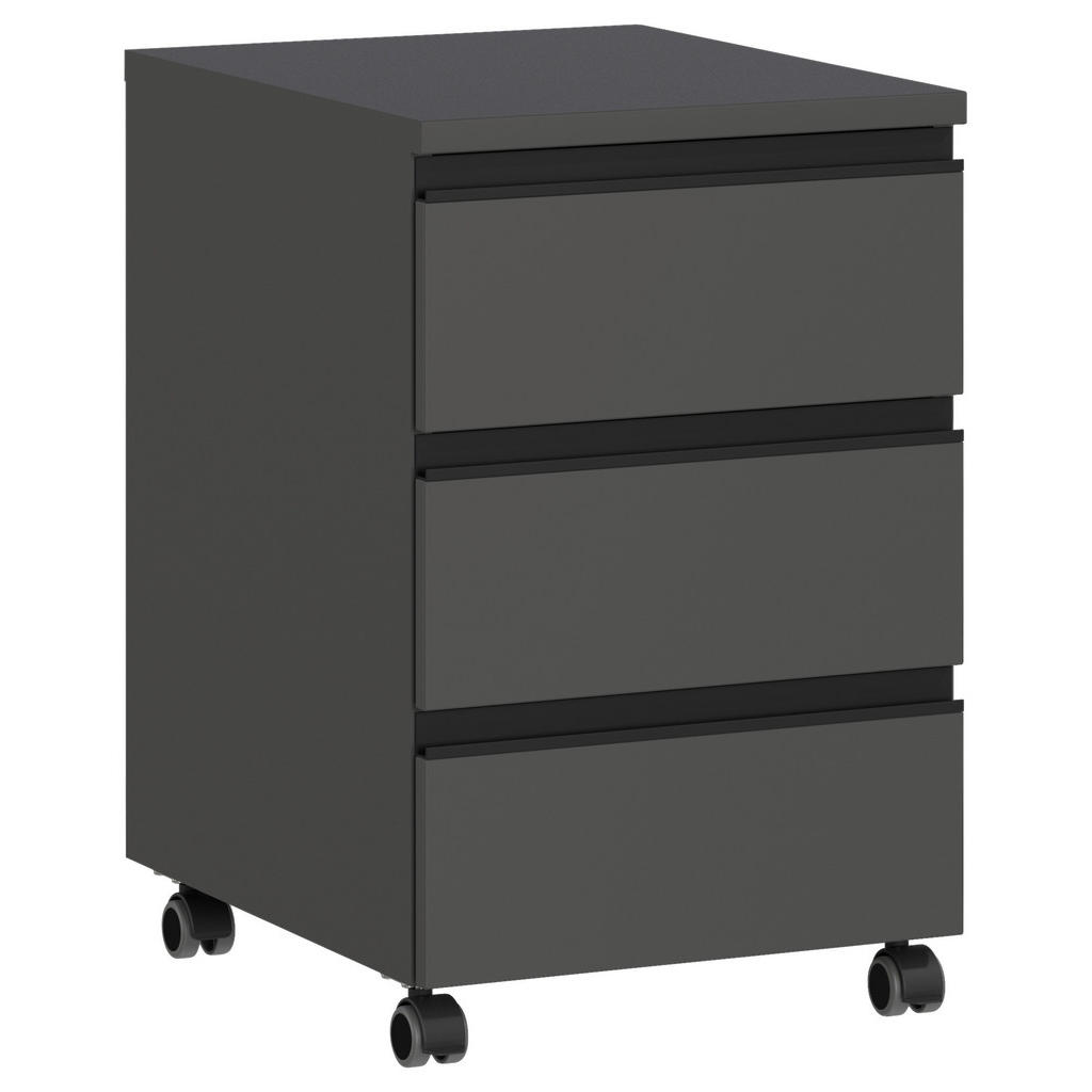 Rollcontainer Bedano Graphitfarben B: 40cm