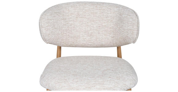 STUHL   Webstoff  Eichefarben, Beige  - Eichefarben/Beige, Design, Textil/Metall (54/80/59cm) - Novel