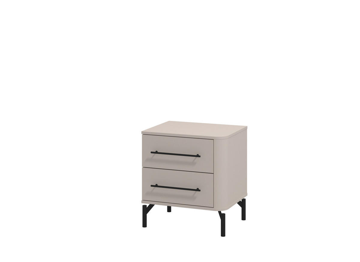 ÉJJELISZEKRÉNY kasmír  - fekete/kasmír, Basics, műanyag/faalapú anyag (52/56/40cm) - Carryhome