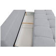 BOXSPRINGSOFA in Chenille Hellgrau  - Hellgrau/Schwarz, MODERN, Kunststoff/Textil (210/72/105cm) - Cantus