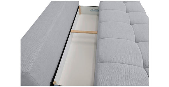 BOXSPRINGSOFA in Chenille Hellgrau  - Hellgrau/Schwarz, MODERN, Kunststoff/Textil (210/72/105cm) - Cantus