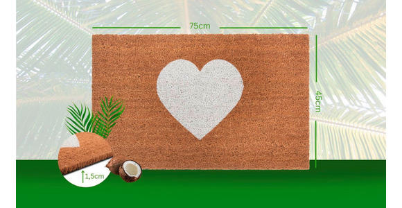 KOKOSMATTE 45/75 cm Mix Mats  - Hellbraun/Weiß, Basics, Naturmaterialien/Kunststoff (45/75cm) - Esposa