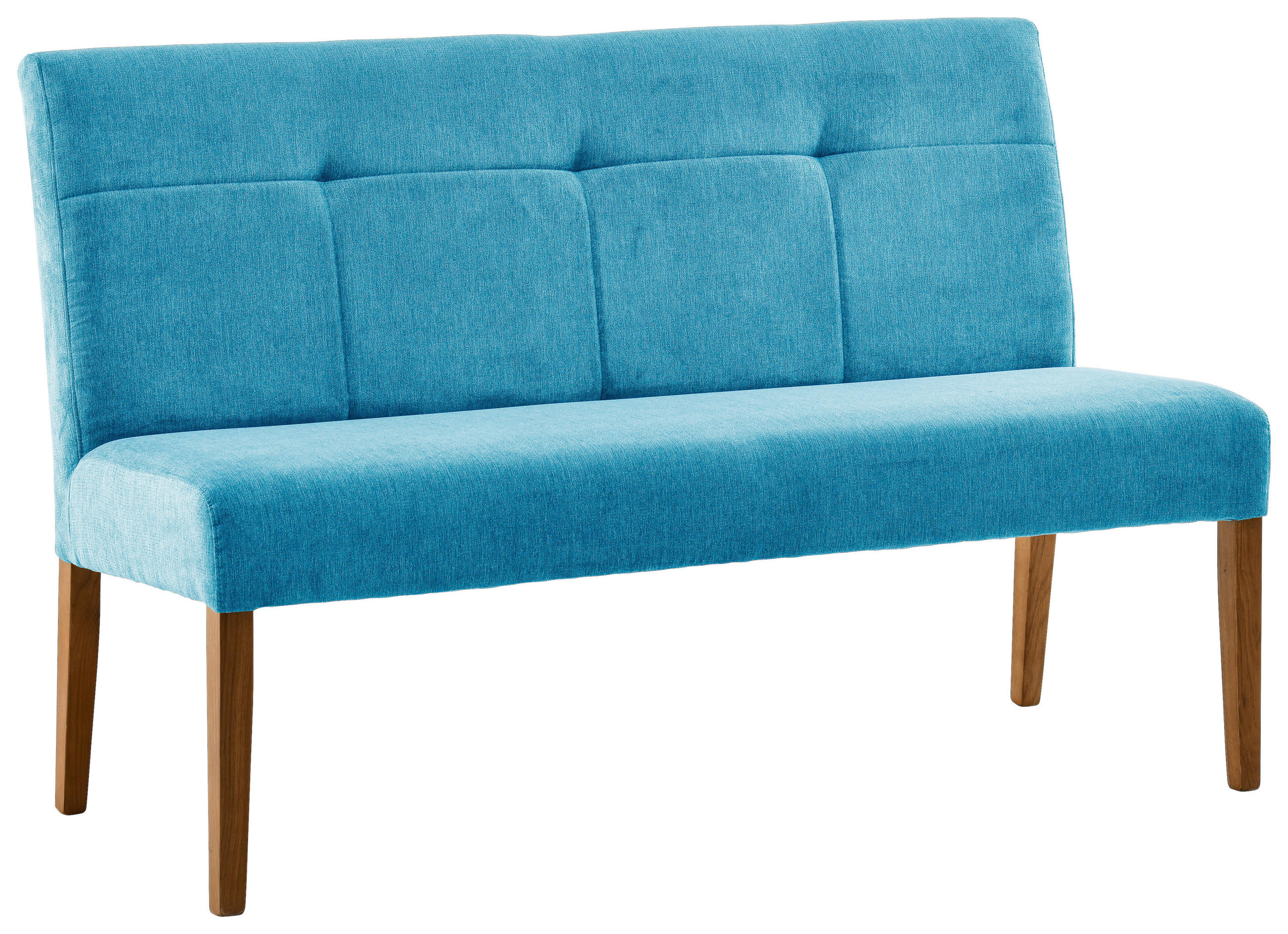 SITZBANK in Holz, Textil Türkis, Eichefarben  - Türkis/Eichefarben, KONVENTIONELL, Holz/Textil (140/91,5/63cm) - Cantus