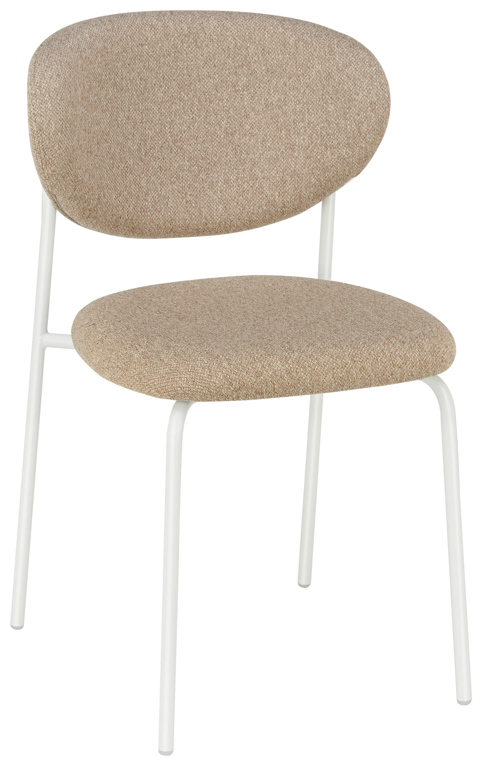 STUHL Struktur Weiß, Graubraun  - Graubraun/Weiß, Design, Textil/Metall (50/80,5/54cm) - Lomoco