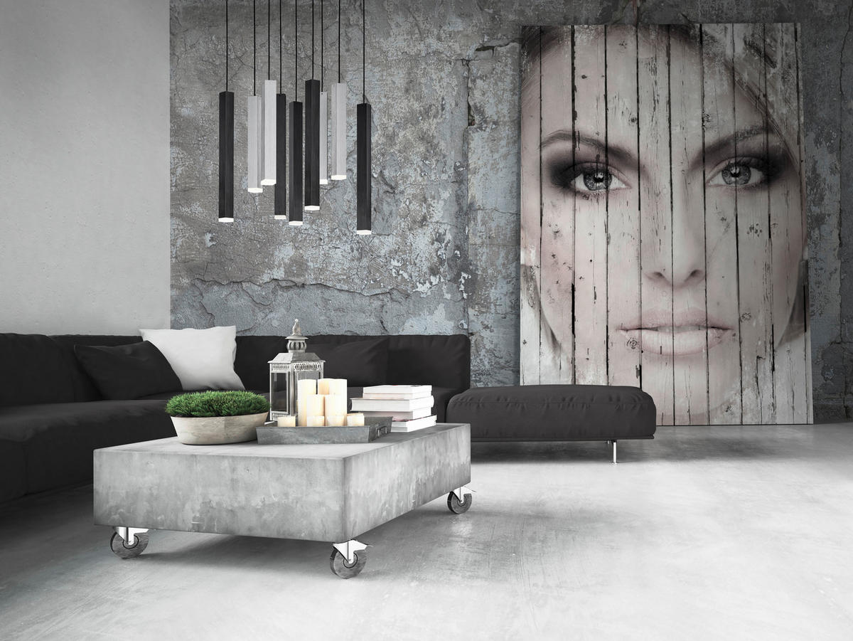 LED-HÄNGELEUCHTE CIVETO 35/35/240 cm  - Schwarz/Nickelfarben, Design, Metall (35/35/240cm) - Trio Leuchten
