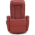 MASSAGESESSEL in Lederlook Rot  - Chromfarben/Rot, Design, Leder/Textil (102/70/77cm) - Cantus