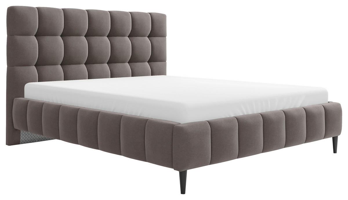 TAPECIRANI KREVET   180/200 cm   boje blata  - boje blata/crna, Moderno, drvni materijal/metal (180/200cm) - MID.YOU