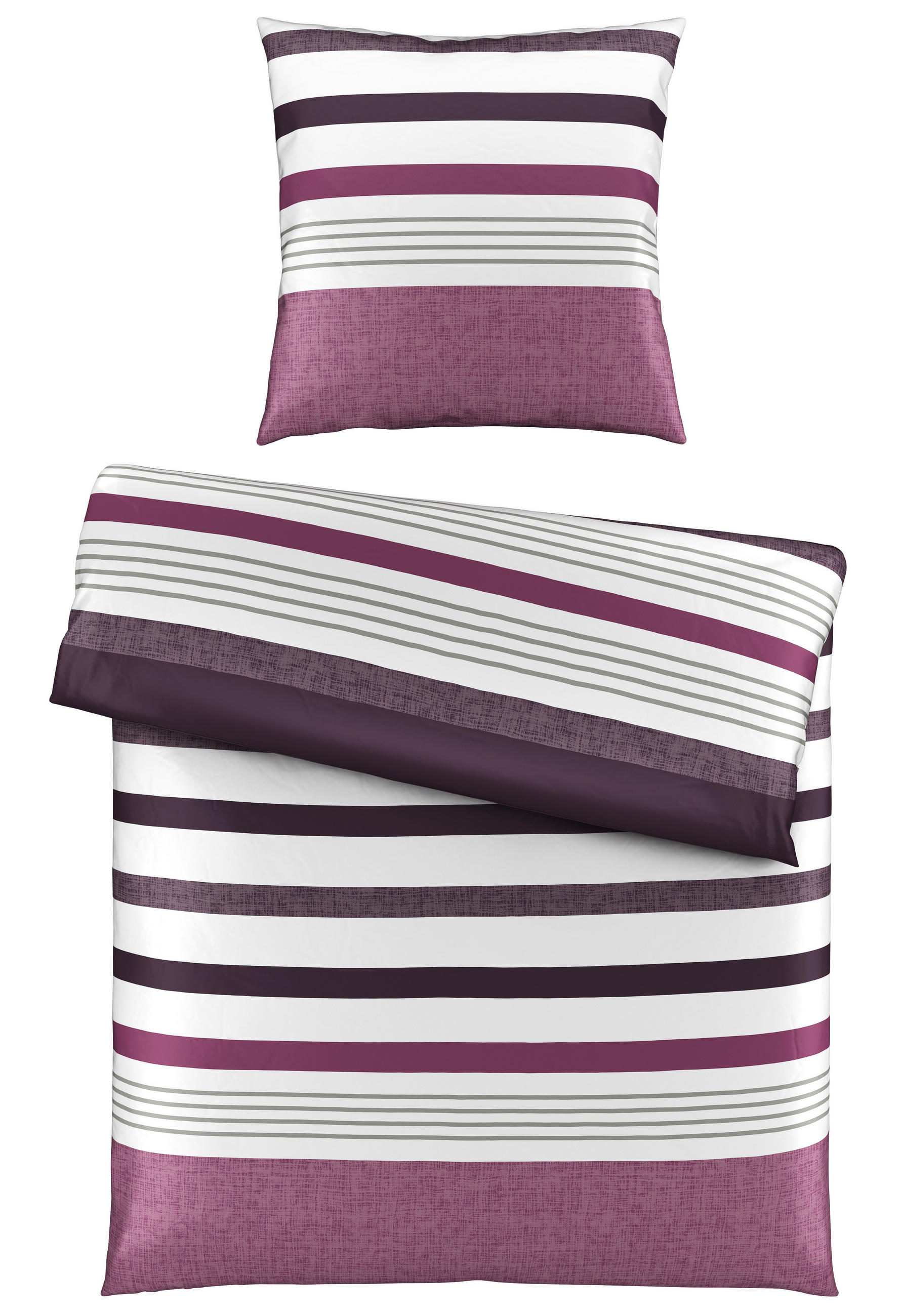 BETTWÄSCHE Satin 155/220 cm  - Mauve, Textil (155/220cm) - Novel