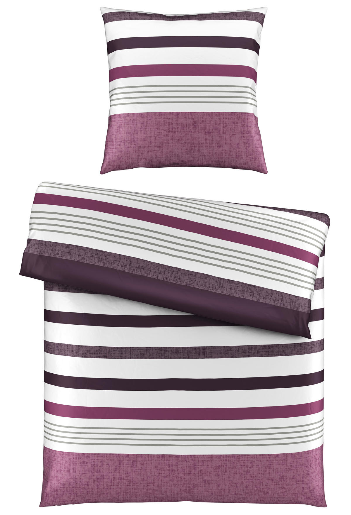 BETTWÄSCHE Satin 155/220 cm  - Mauve, Textil (155/220cm) - Novel