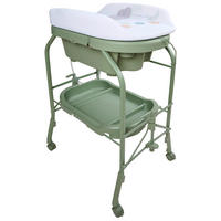 WICKEL- UND BADESTÄNDER Grün  - Grün, Basics, Holzwerkstoff/Kunststoff (81/108/51cm) - My Baby Lou