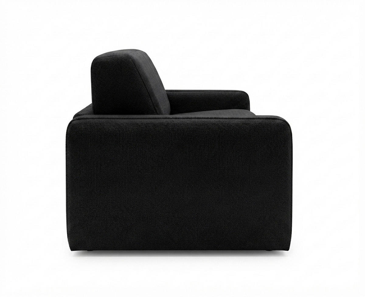 SCHLAFSOFA Webstoff Schwarz  - Schwarz, KONVENTIONELL, Kunststoff/Textil (180/86/100cm) - Xora