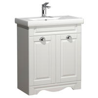 WASCHTISCHKOMBI 61 cm  - Silberfarben/Weiß, MODERN, Keramik/Holzwerkstoff (61cm) - MID.YOU