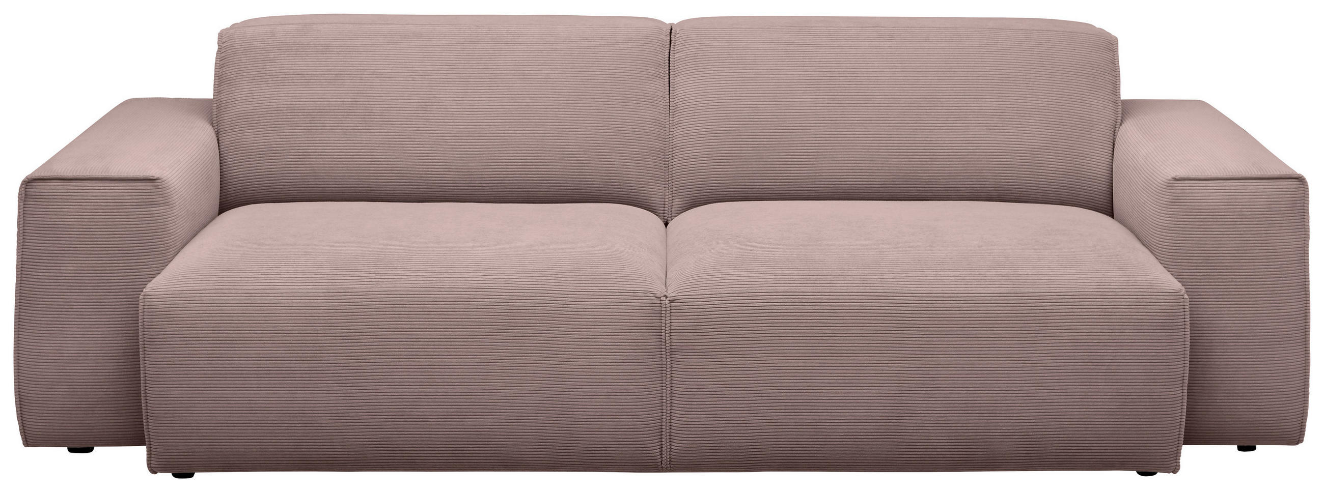 3-SITZER-SOFA in Cord Altrosa  - Schwarz/Altrosa, Design, Kunststoff/Textil (236/71/101cm) - Pure Home Lifestyle