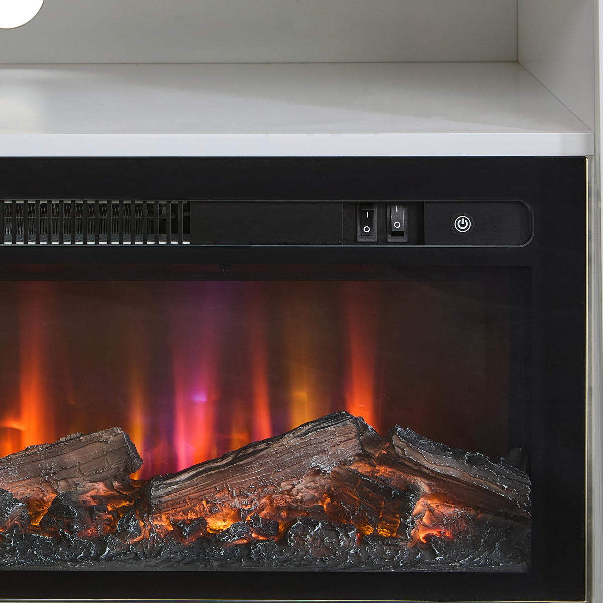 ELEKTROKAMIN - Weiß, Trend, Glas/Holzwerkstoff (163/52/40cm) - Modante