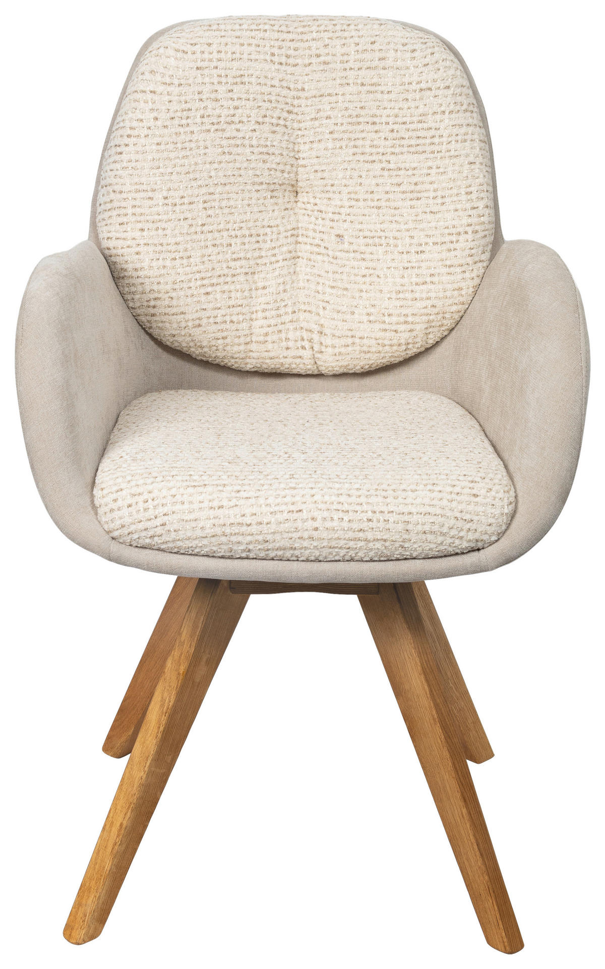 ARMLEHNSTUHL  in Webstoff  - Eichefarben/Beige, Design, Holz/Textil (59/90/64cm) - Linea Natura