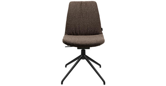 STUHL - Dunkelbraun/Schwarz, Design, Textil/Metall (46/85-88/55cm) - Johann Jakob