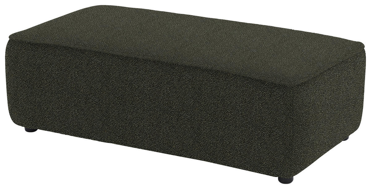 ECKSOFA in Flachgewebe Graubraun  164/341 cm  - Graubraun/Schwarz, Design, Kunststoff/Textil (164/341cm) - W.Schillig