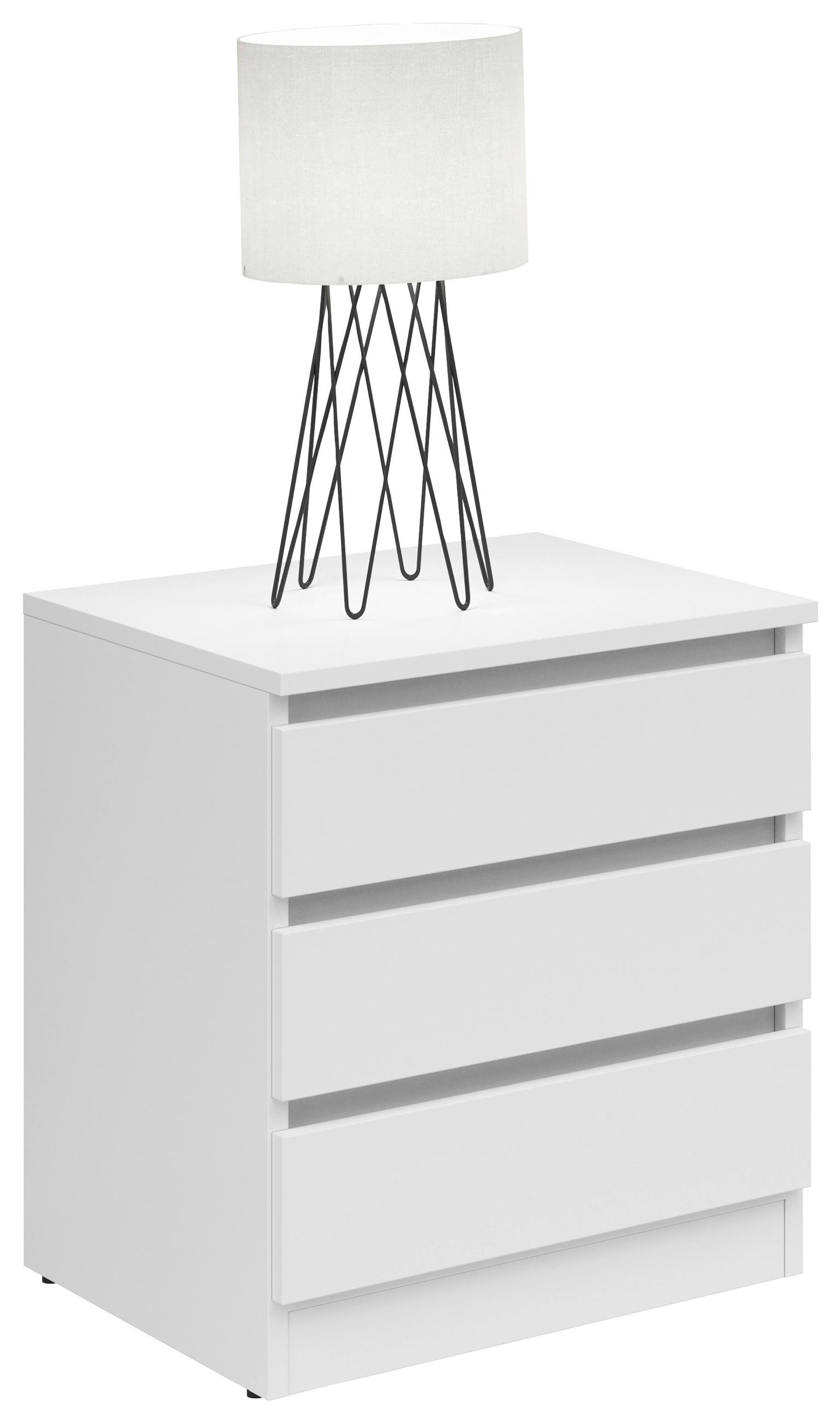 XXXLutz Nachtschrank Weiß 45x52x42 cm