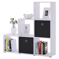 Standregal in Weiß Holzwerkstoff   - Weiss/Schwarz, Konventionell, Holzwerkstoff/Kunststoff (107,5/104,5/29cm) - MID.YOU