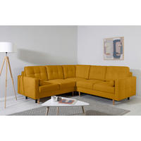 ECKSOFA Noret Gelb  - Gelb/Buchefarben, Design, Holz/Textil (242/242cm) - MID.YOU