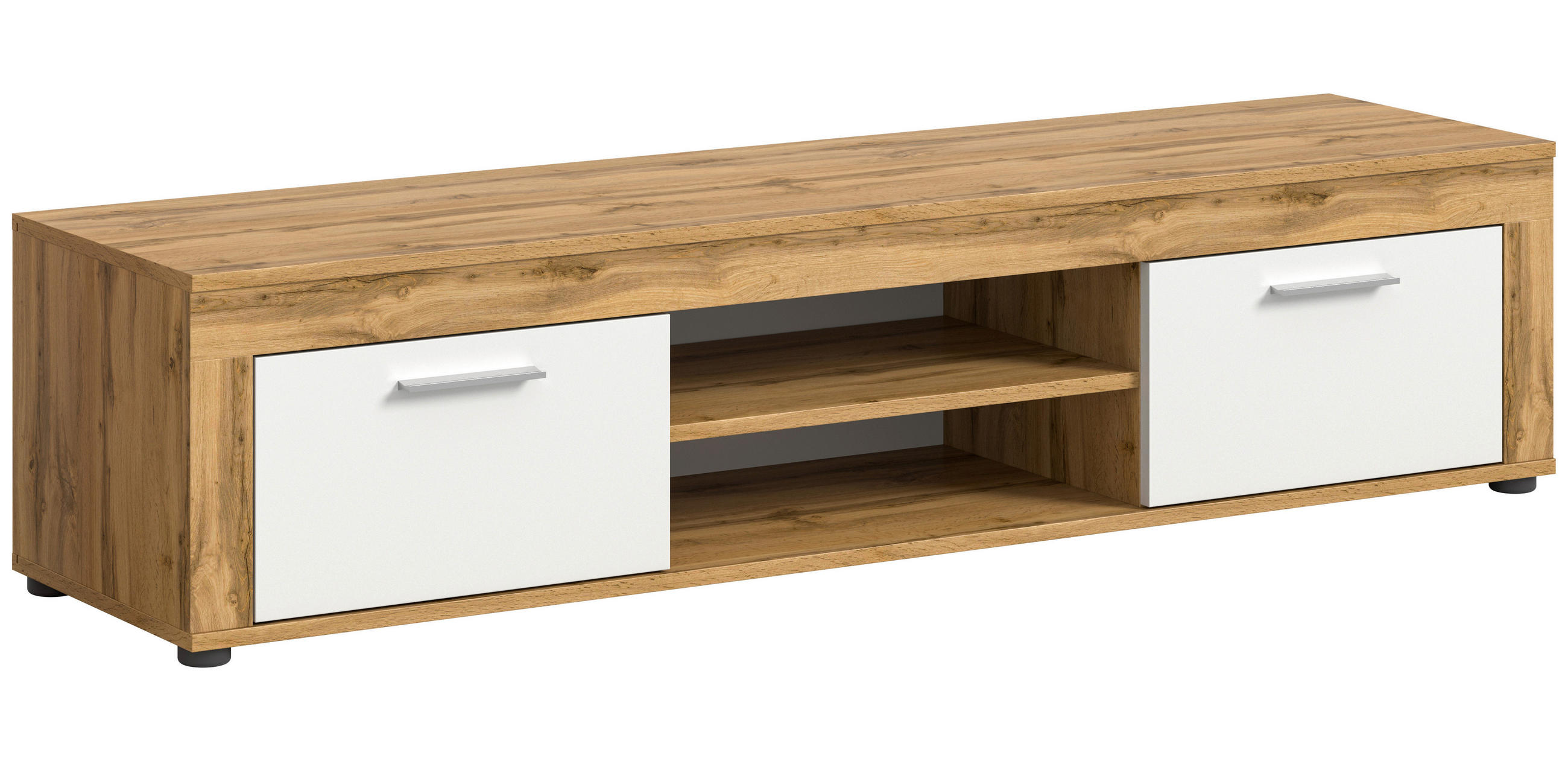 LOWBOARD JAM  in 160/37/40 cm  - Silberfarben/Eiche Wotan, Design, Holzwerkstoff/Kunststoff (160/37/40cm) - MID.YOU