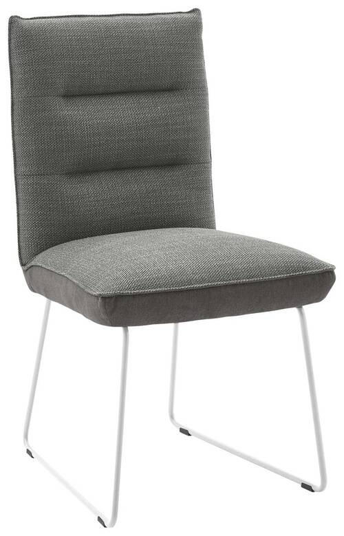 STUHL - Edelstahlfarben/Dunkelgrau, Design, Textil/Metall (49/93/59cm) - Dieter Knoll