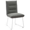 STUHL  in Stahl Flachgewebe  - Edelstahlfarben/Dunkelgrau, Design, Textil/Metall (49/93/59cm) - Dieter Knoll