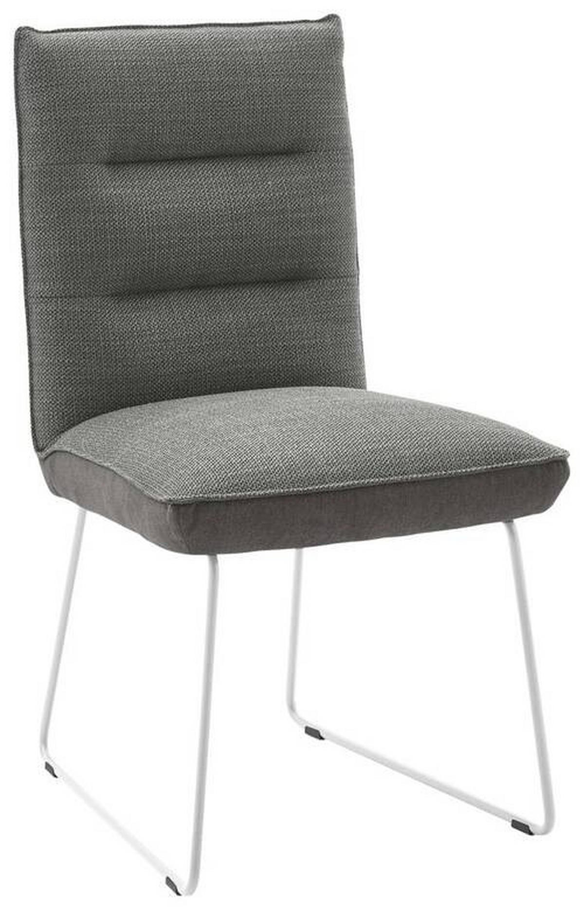 STUHL  in Stahl Flachgewebe Metall, Textil  - Edelstahlfarben/Dunkelgrau, Design, Textil/Metall (49/93/59cm) - Dieter Knoll