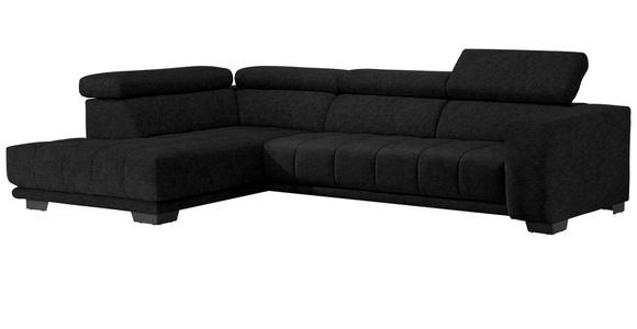 ECKSOFA  in Mikrofaser Anthrazit  207/301 cm  - Anthrazit/Schwarz, Design, Textil/Metall (207/301cm) - Xora