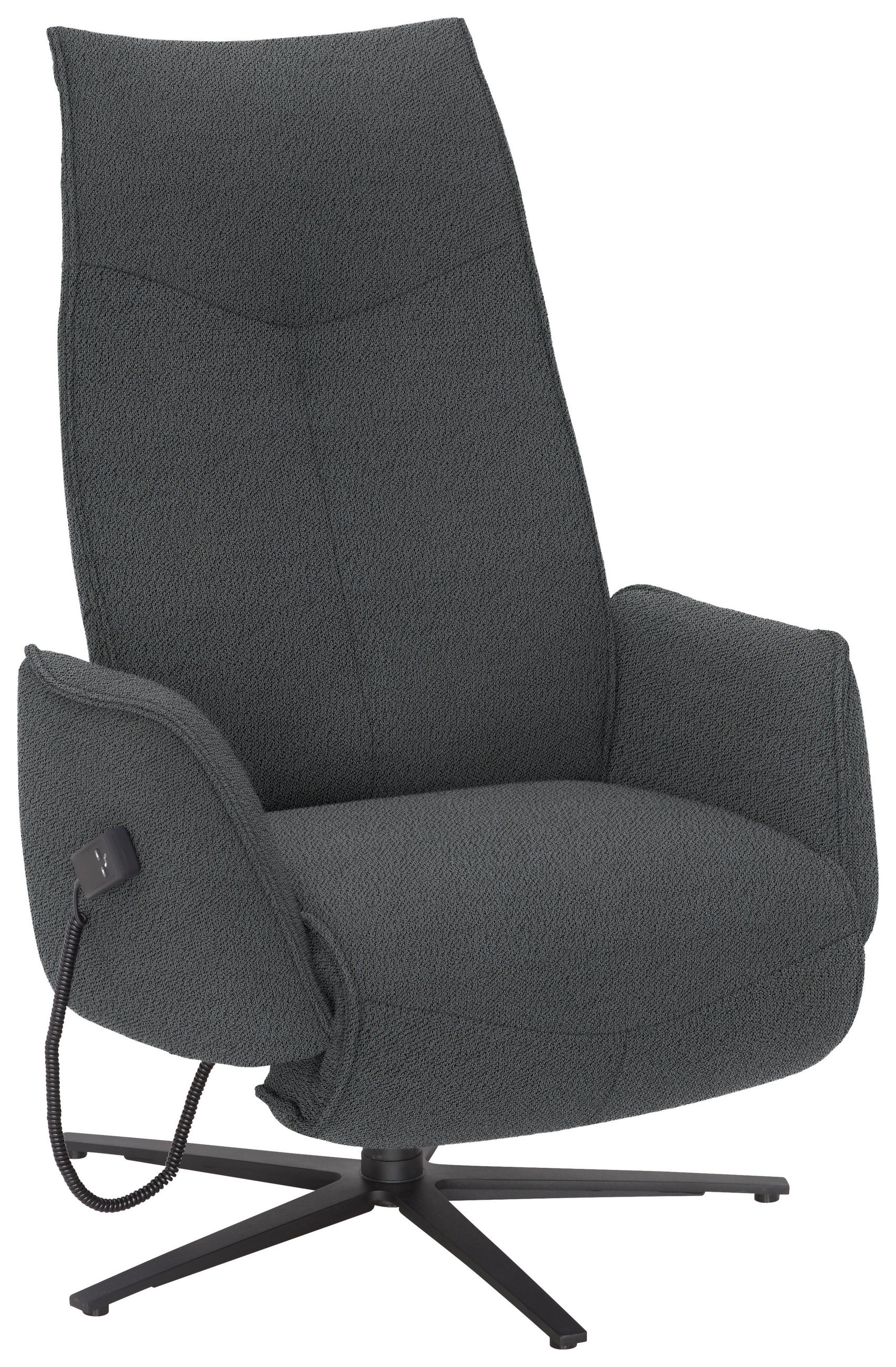 RELAXSESSEL in Textil Grau  - Anthrazit/Grau, Design, Textil/Metall (71/114/84cm) - Johann Jakob