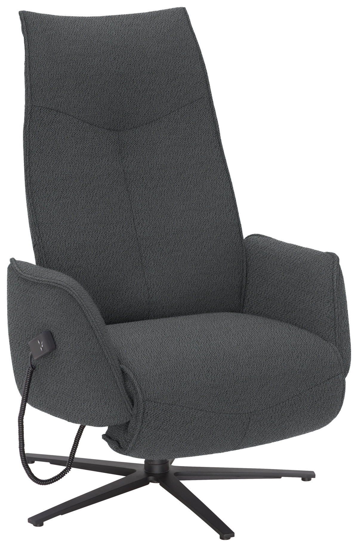 RELAXSESSEL in Textil Grau  - Anthrazit/Grau, Design, Textil/Metall (71/114/84cm) - Johann Jakob