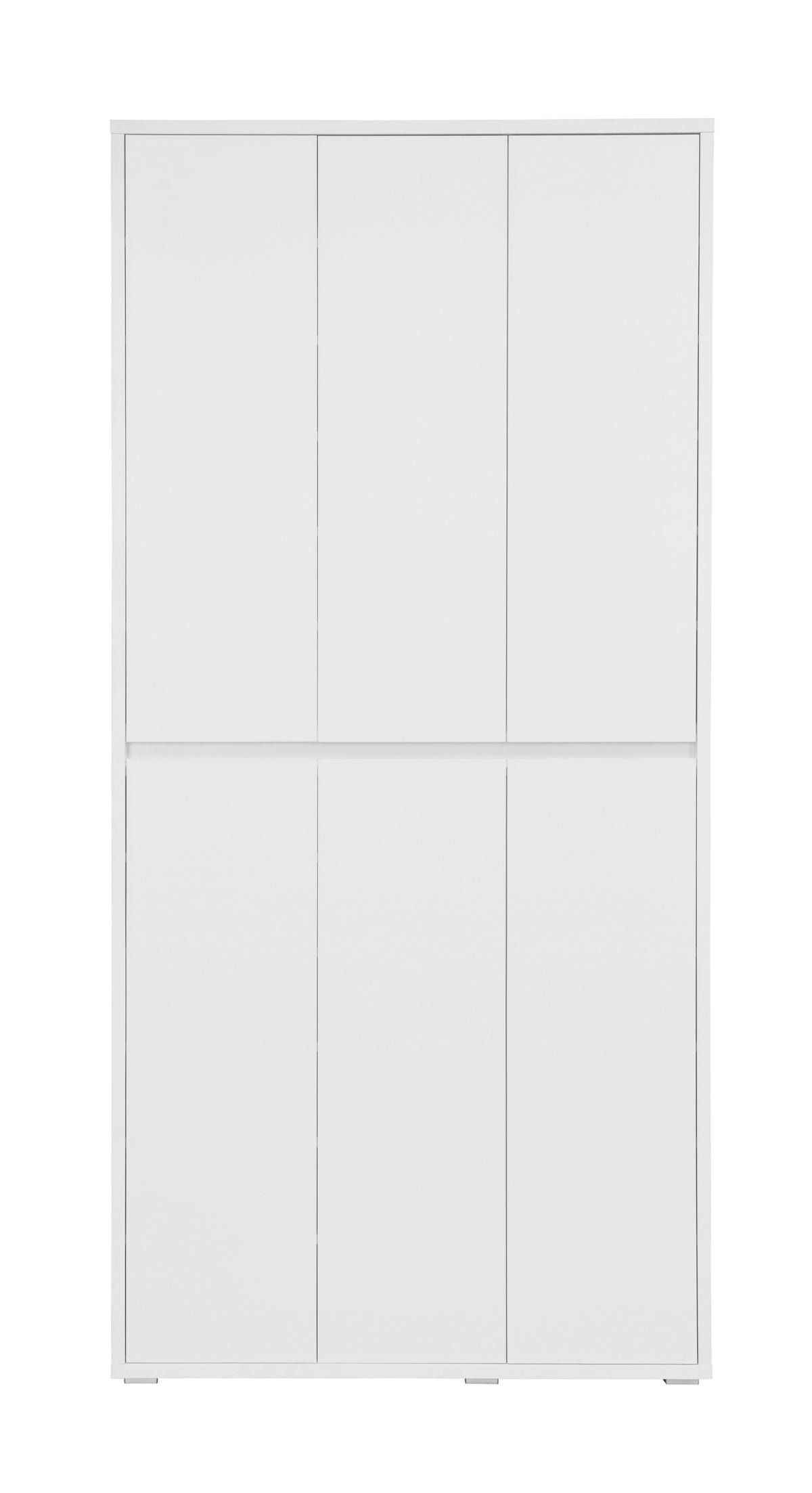 SCHUHSCHRANK Weiß  - Weiß, KONVENTIONELL, Holzwerkstoff (100/210/34cm) - Xora