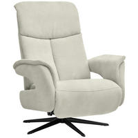 RELAXSESSEL in Textil Weiss  - Weiss/Schwarz, Design, Textil/Metall (78/101/88cm) - Welnova