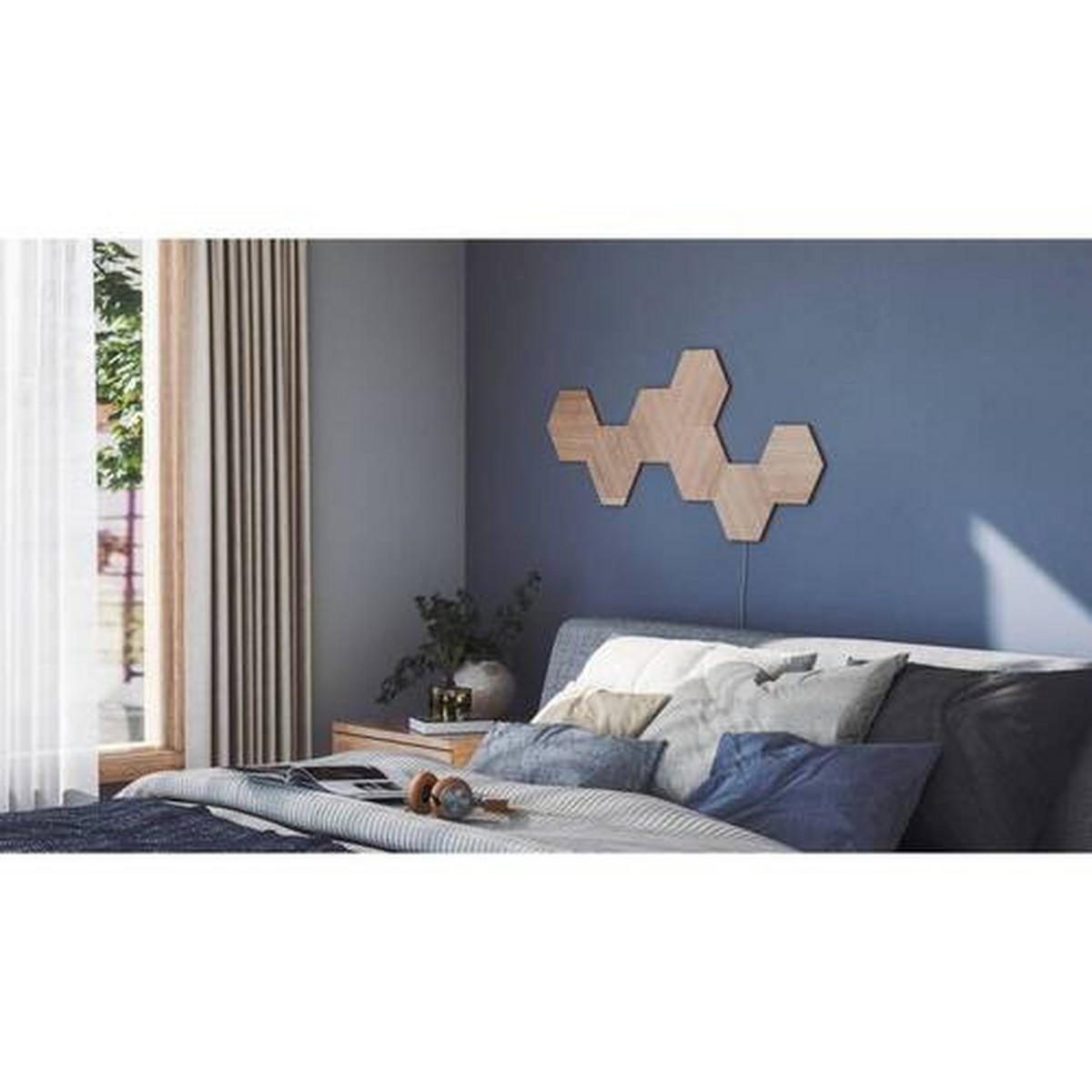 NANOLEAF HEXAGONS 7ER NANOLEAF WOOD LOOK HEXAGONS 23/0,6/20 cm   - Braun/Naturfarben, Basics, Kunststoff (23/0,6/20cm)